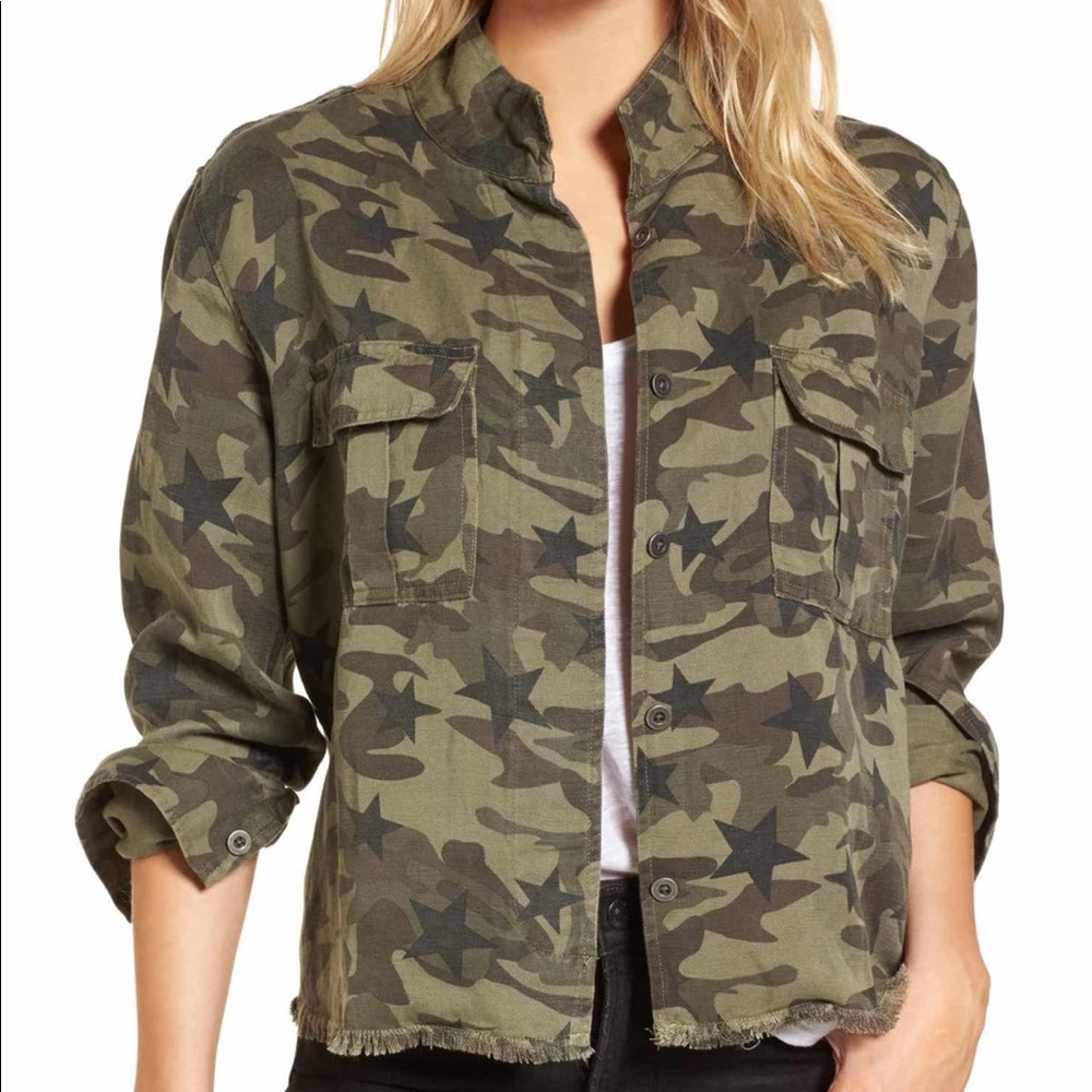 Rails army green & camo star military jacket